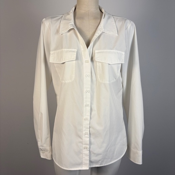 Calvin Klein Tops - ❤️Calvin Klein White Utility Button-Down Shirt M